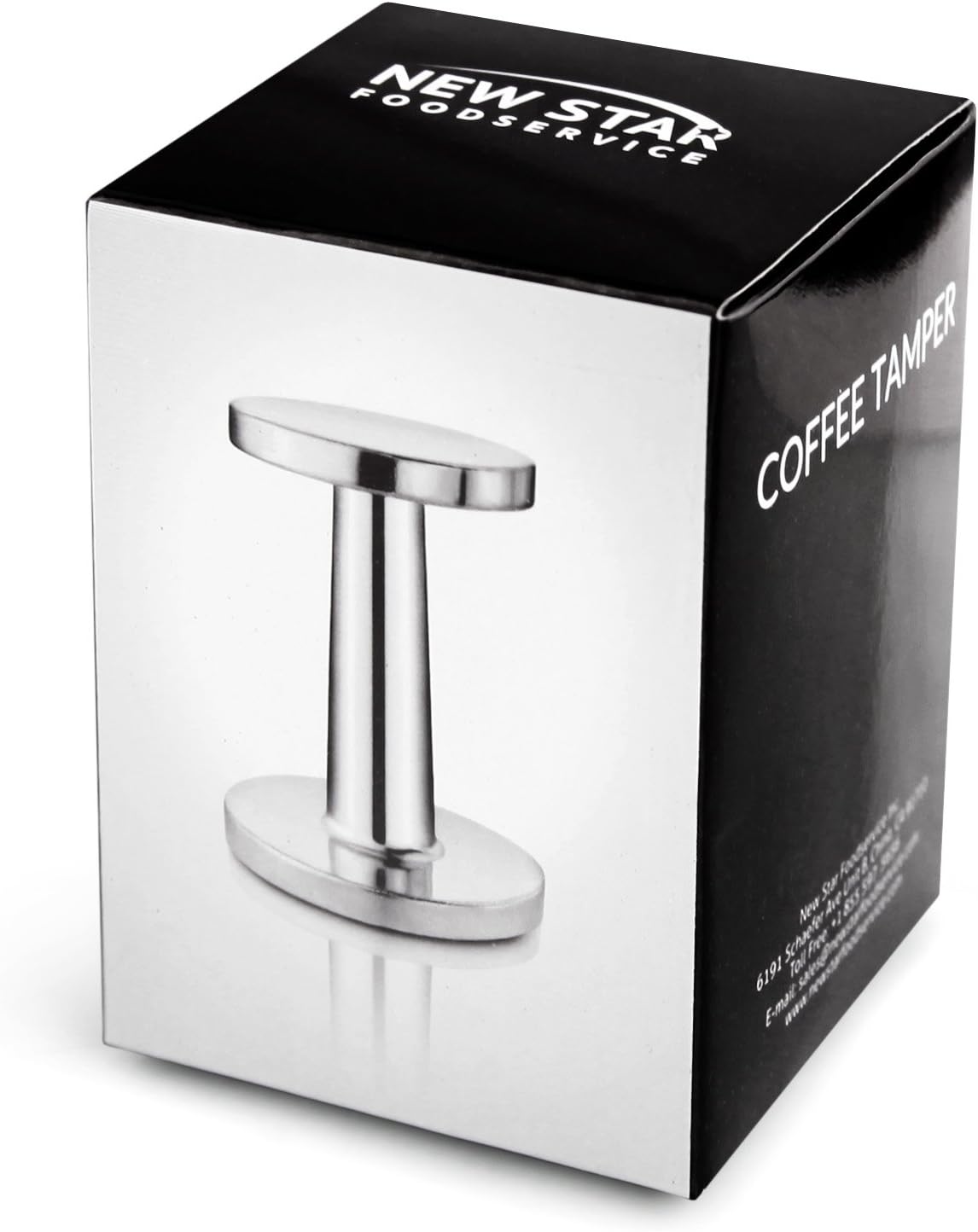 New Star Foodservice Commercial Grade Stainless Steel 18/8 Frothing Pitcher (Espresso Tamper)