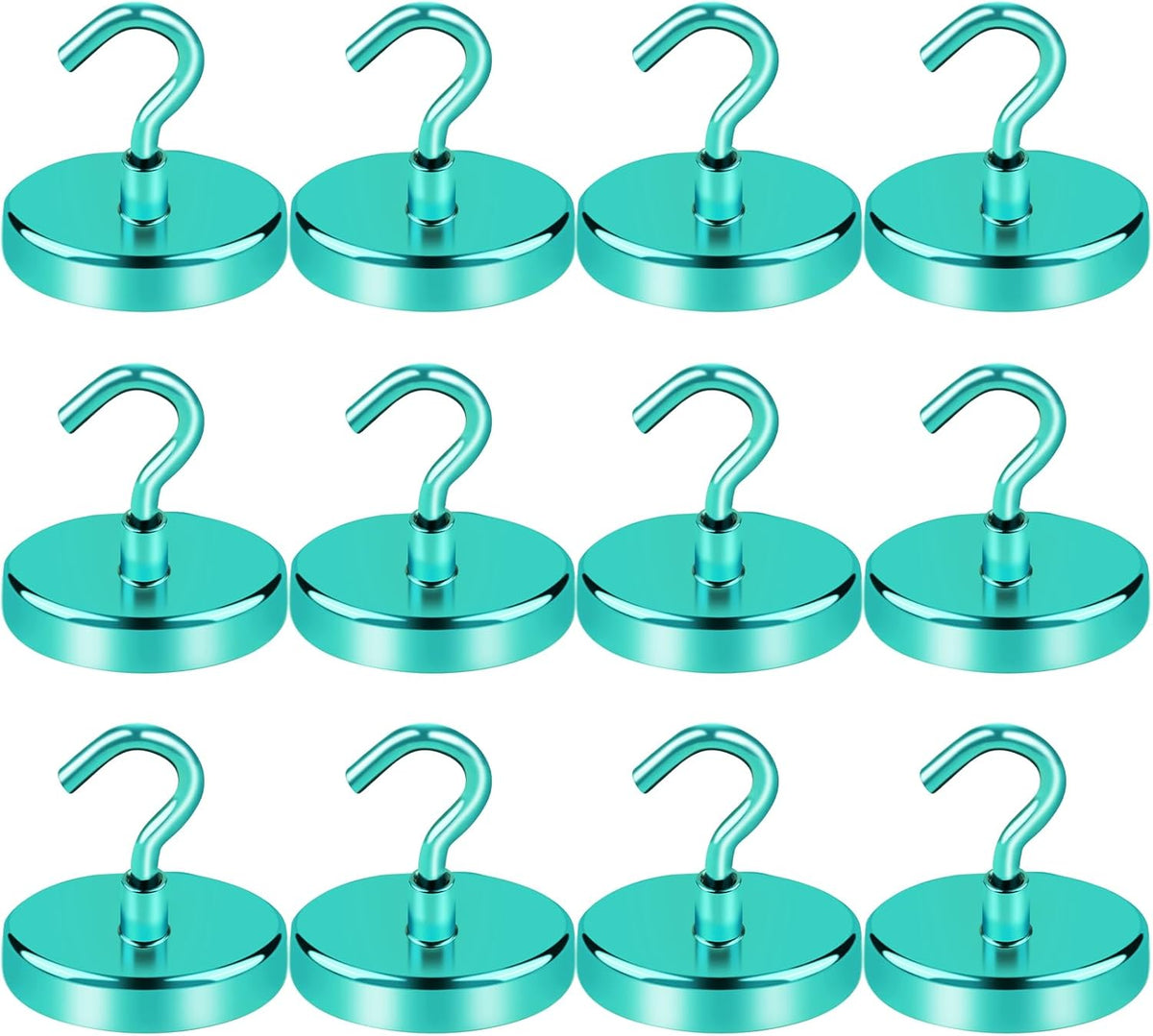 LOVIMAG Cruise Ship Essentials - 150Lbs Heavy Duty Green Magnetic Hooks for Cruise Cabins - 12 Pack