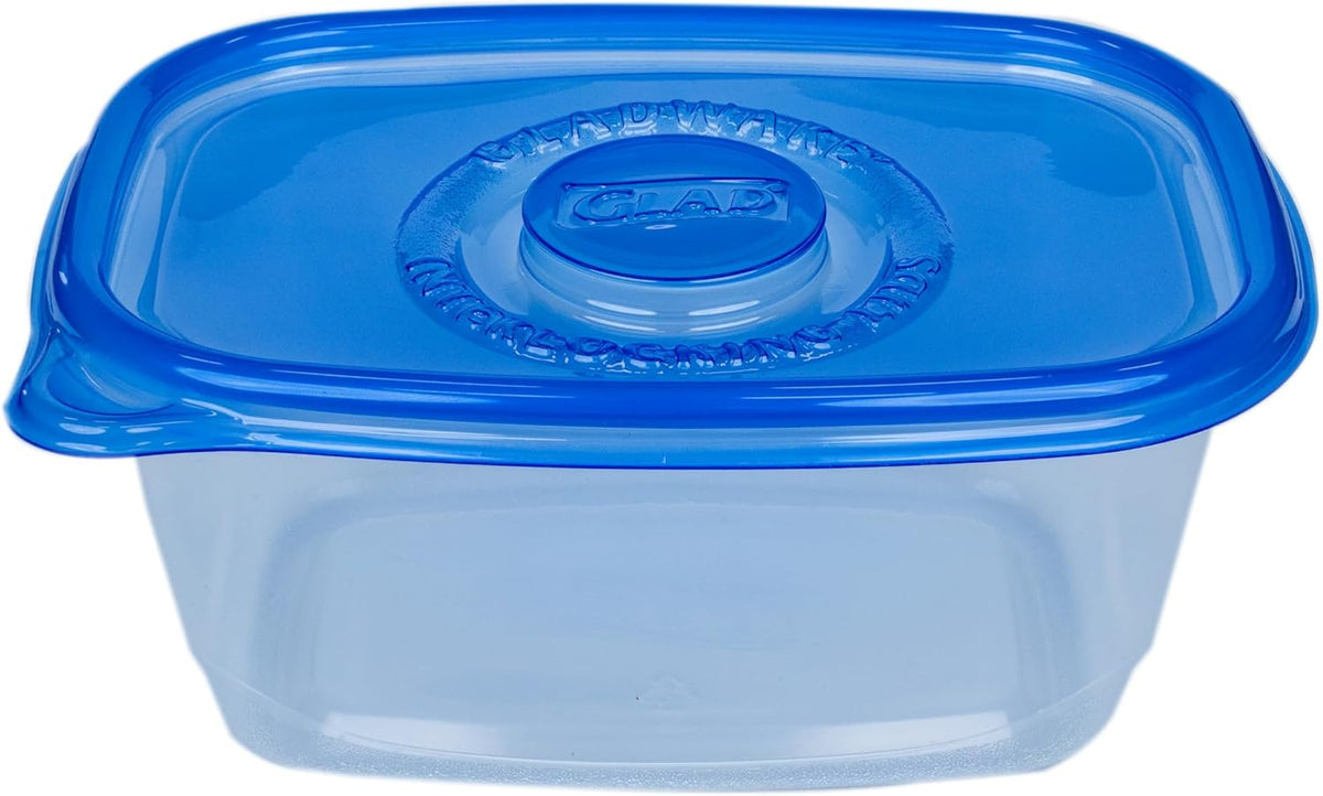 Glad GladWare Deep Dish Food Storage Containers, Large Rectangle - Meal Container Holds up to 64 Ounces of Food - Lock Tight Seal, 3 Count - 6 Pack