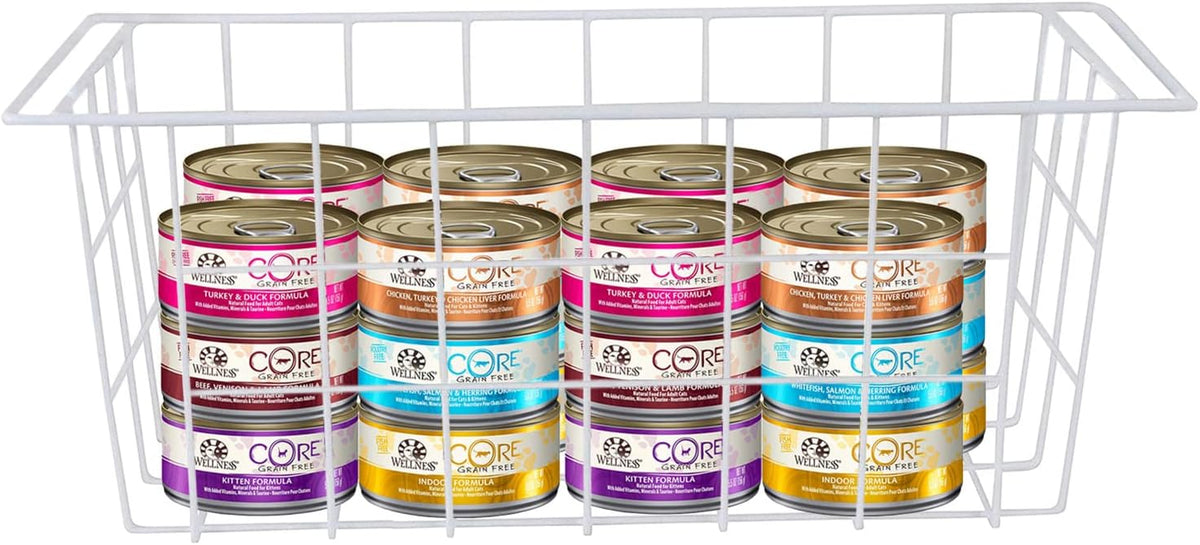 Orgneas Chest Freezer Baskets, 17.5" Freezer Organizer Bins Deep Freezer Storage Bins Metal Wire Baskets with Hanging Handles 2Pcs