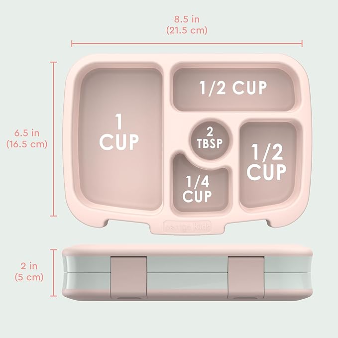 Bentgo Kids Prints Leak-Proof, 5-Compartment Bento-Style Kids Lunch Box - Ideal Portion Sizes for Ages 3-7, Durable, Drop-Proof, Dishwasher Safe, & PFAS & BPA-Free Materials (Nature Adventure)