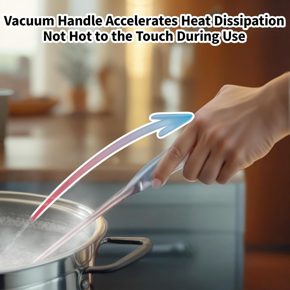 Newness 4 Pcs Cooking Utensils Set, 304 Stainless Steel Kitchen Utensils Set, Metal Kitchen Accessories, Include Soup Ladle, Slotted Skimmer Spoon, Spaghetti Spoon and Spatula, Dishwasher Safe