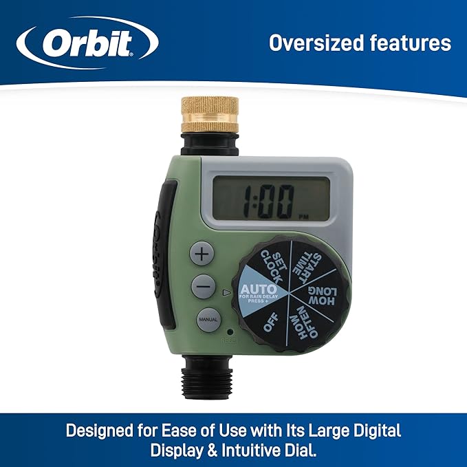 Orbit 62056 One Outlet Single-Dial Hose Faucet Timer (Pack of 2)
