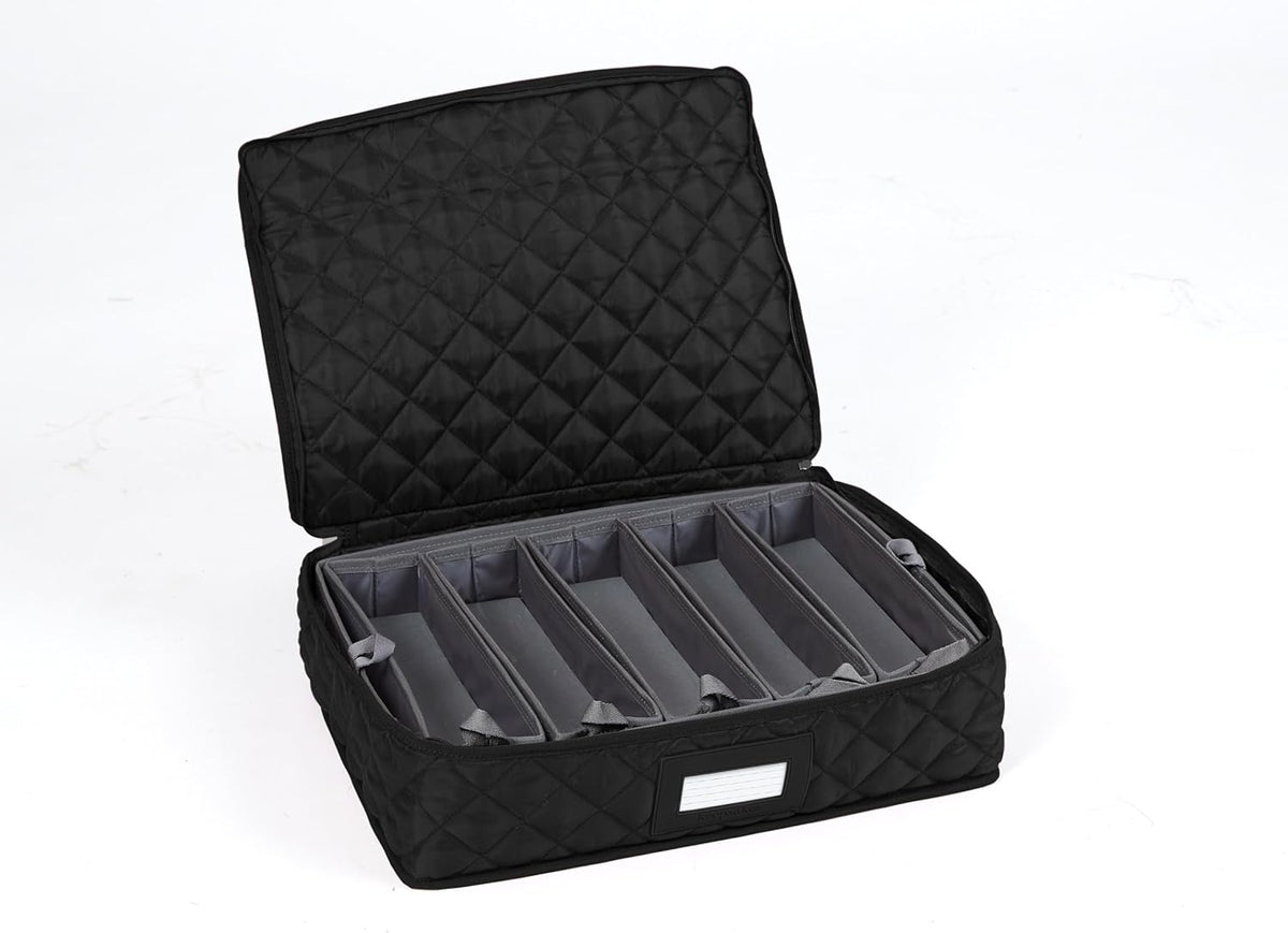 Covermates Flatware Storage - Washable and Stain Resistant, ID Window, Kitchen Storage, Black