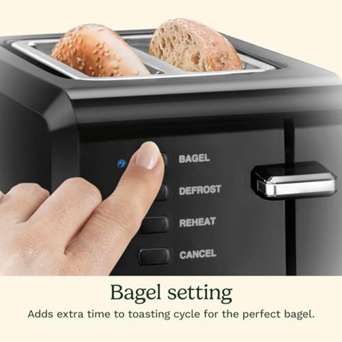 Cuisinart CPT-122BK 2-Slice Compact Plastic Toaster, Black