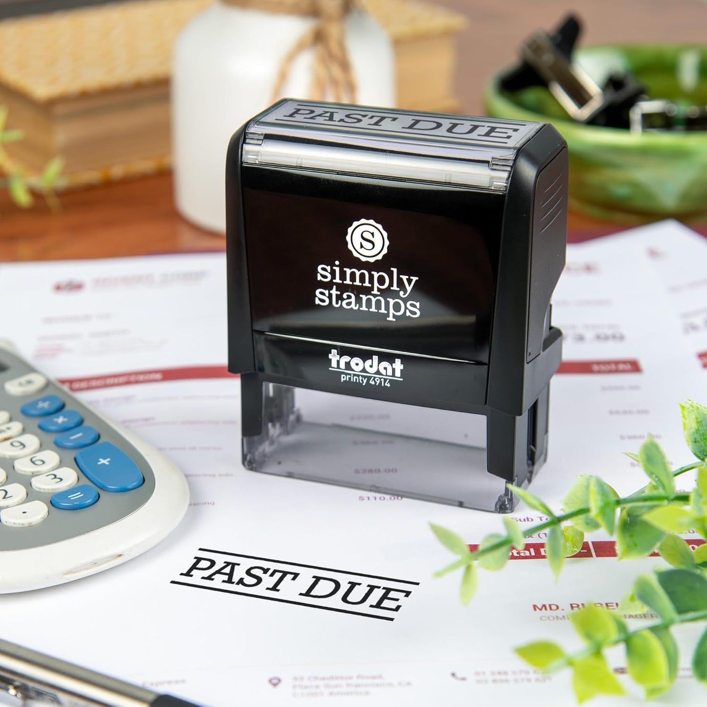 Past Due Office Stamp | 4 Different Sizes | 20 Designs | Multiple Color Options | Perfect for Quick Validation of Office Documents (Past Due, Xtra Large)