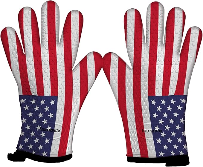 KITCHEN PERFECTION Silicone Smoker Oven Gloves -Extreme Heat Resistant BBQ Gloves -Handle Hot Food Right on Your Smoker Grill Fryer Pit|Waterproof Oven Mitts Grill Gloves |Superior Value Set+3 Bonuses