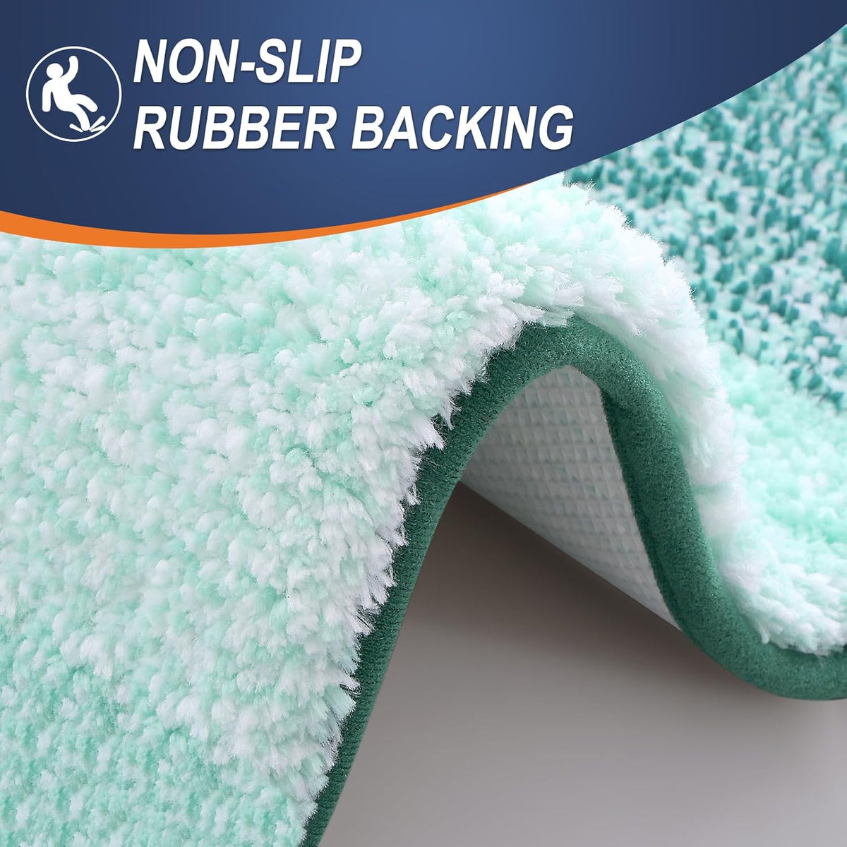 OLANLY Bathroom Runner Rugs 54x24, Extra Soft Absorbent Microfiber Bath Rugs, Rubber Backing, Quick Dry, Washable Bath Mats for Bathroom Floor, Tub and Shower, Home Decor Accessories, Blackish Green