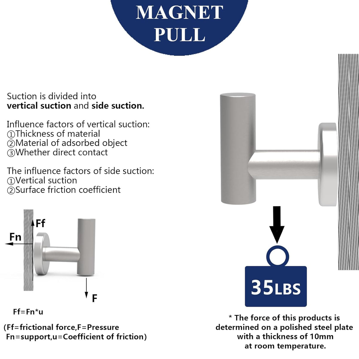 Magnetic Hooks Coat Magnet Hooks for Hanging,Magnetic Hooks Heavy Duty with Rare Earth Neodymium for Pot Holder,Grill,Refrigerator,Home,Kitchen,Workplace or Office.Pack of 4,Silver