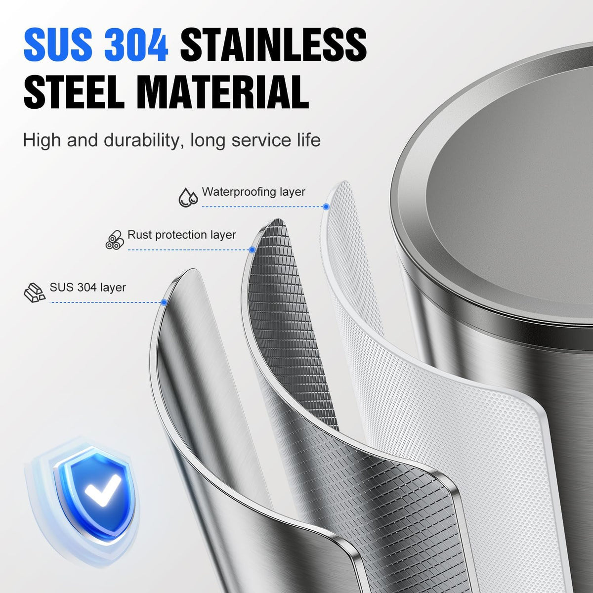 Automatic Soap Dispenser Touchless, Stainless Steel 11.5 oz 3 Levels Adjustable Hand Soap Dispenser with Rechargeable Sensor Pump for Kitchen & Bathroom Liquid Soap