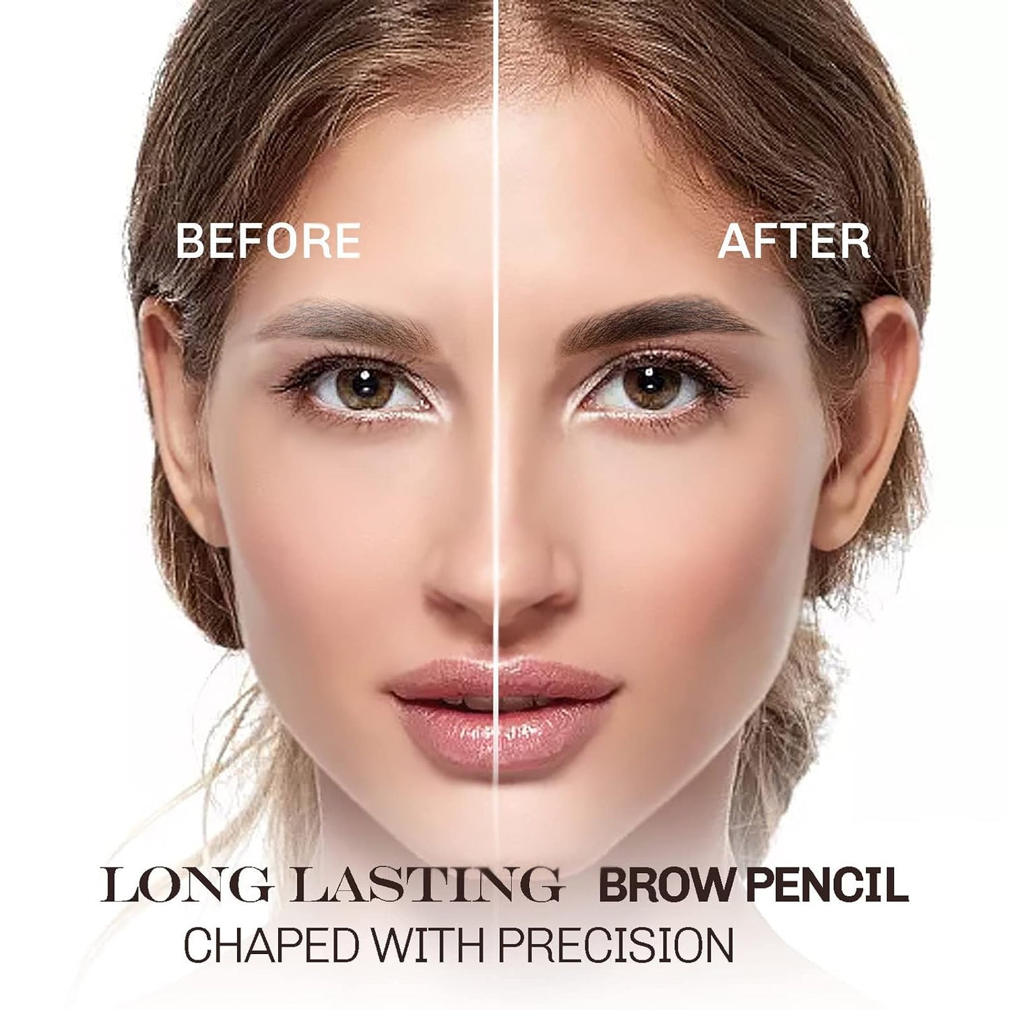 12 Pcs Brown Eyebrow Pencil Eyeliner Makeup，Soft Textured，Easy to Color，Long Lasting，Waterproof Eyebrow Pen for Fills in Sparse Areas and Gaps，Create a Natural Eye Brow