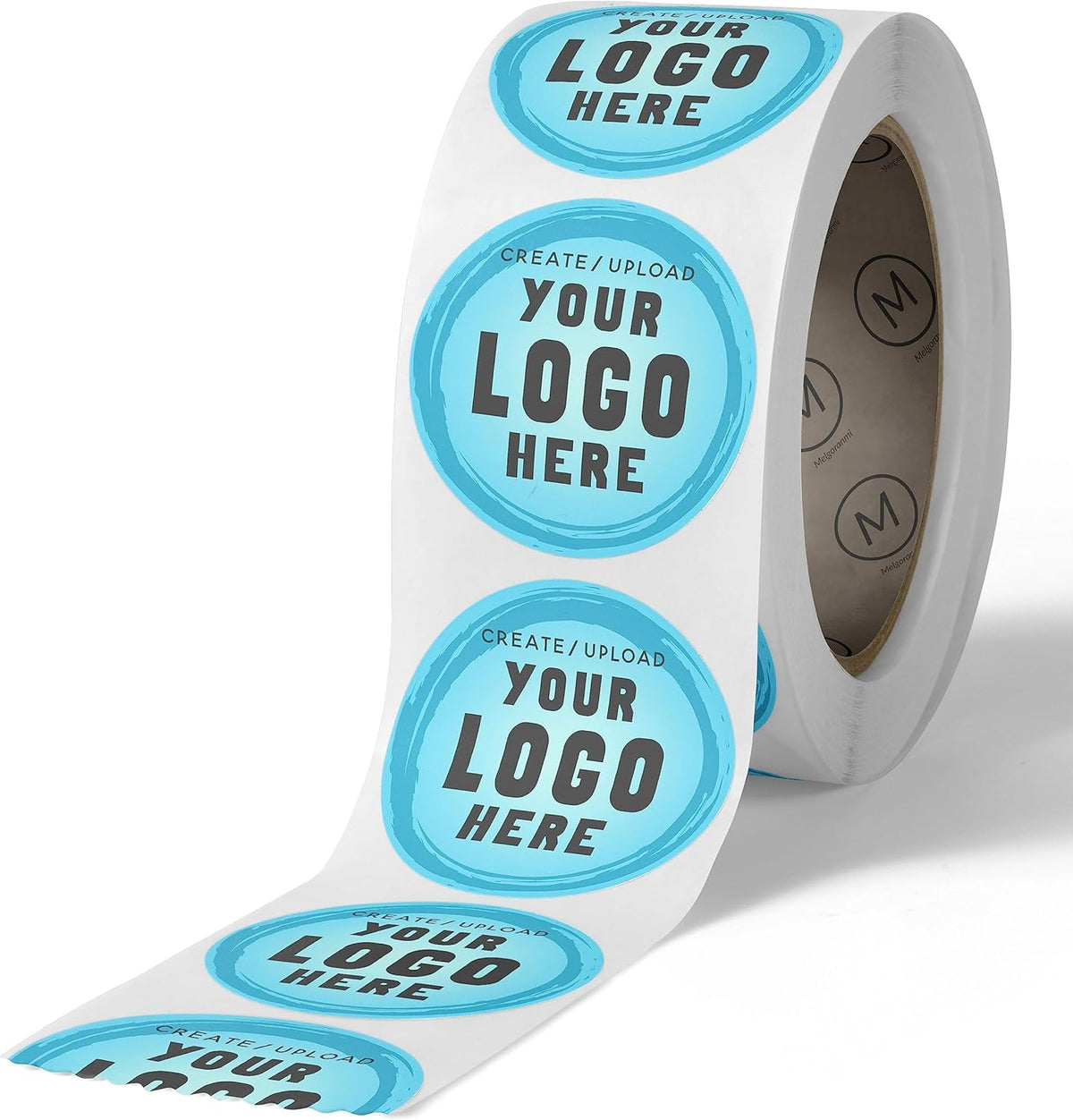 Custom Stickers Label Rolls, Build Your Own Stickers/Labels Any Design Premium Gloss BOPP Custom Sticker, Personalized Stickers for Business Logo, Custom Printed Sticker Labels 50+ (2.5 Inch Circle)
