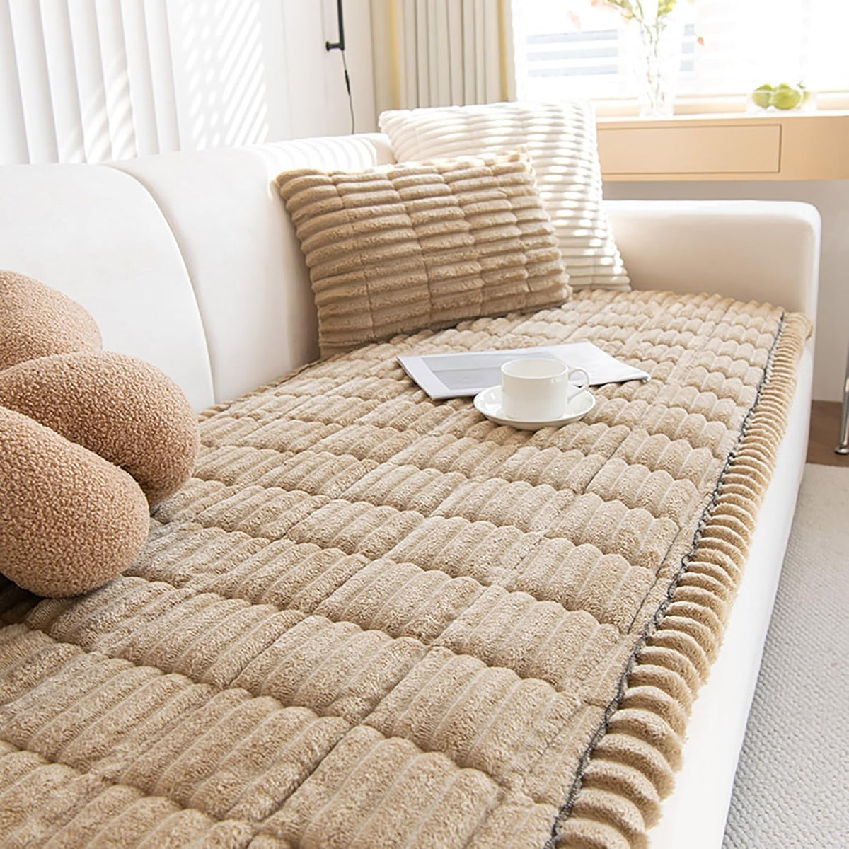 ZQFFB Pet Couch Cover Dogs Washable Non-Slip Couch Protector Pet Friendly Dog Mat for Couches and Sofas