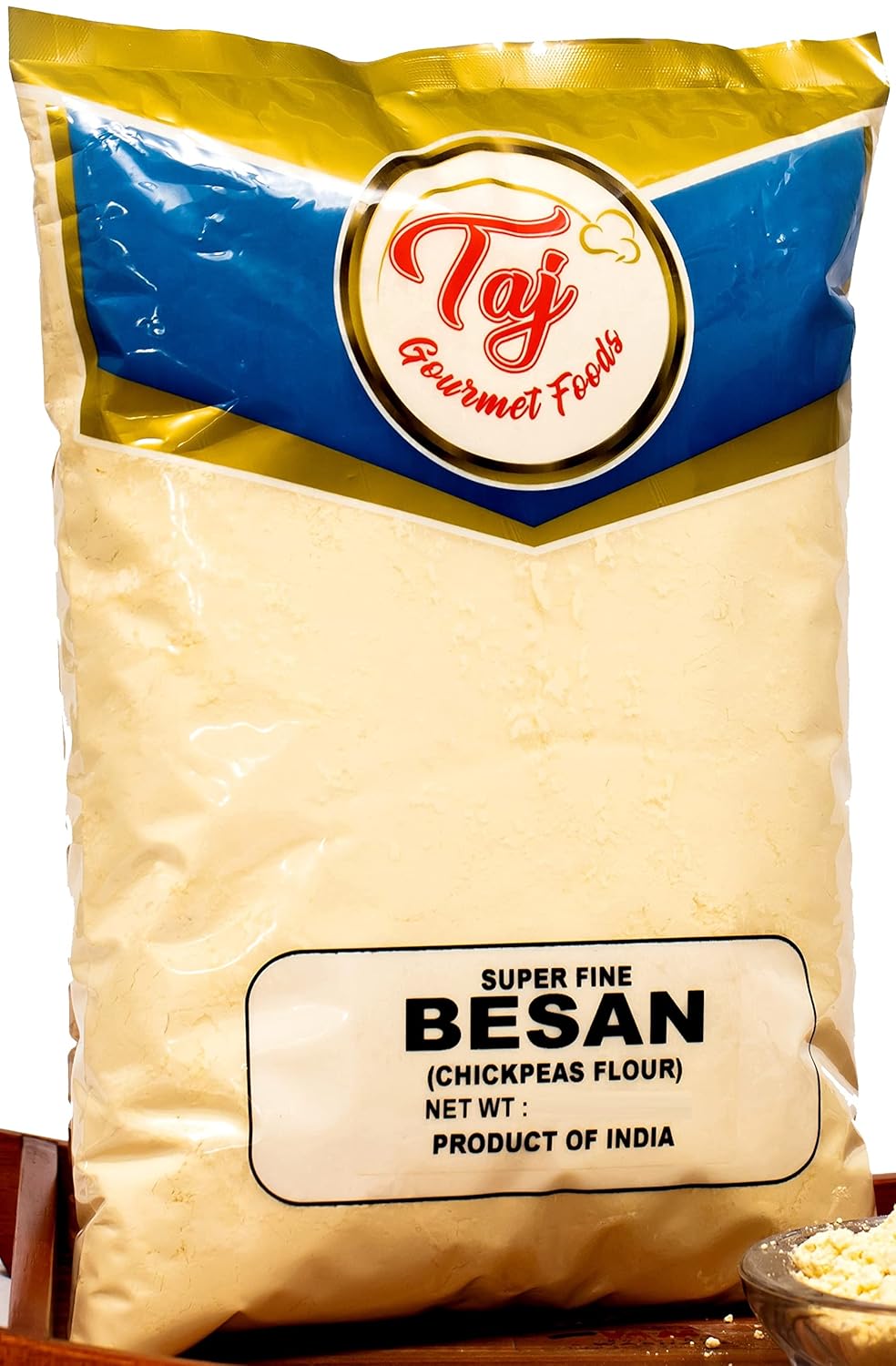 TAJ Premium Indian Besan Flour (Chick Pea, Gram Flour) (4-Pounds)