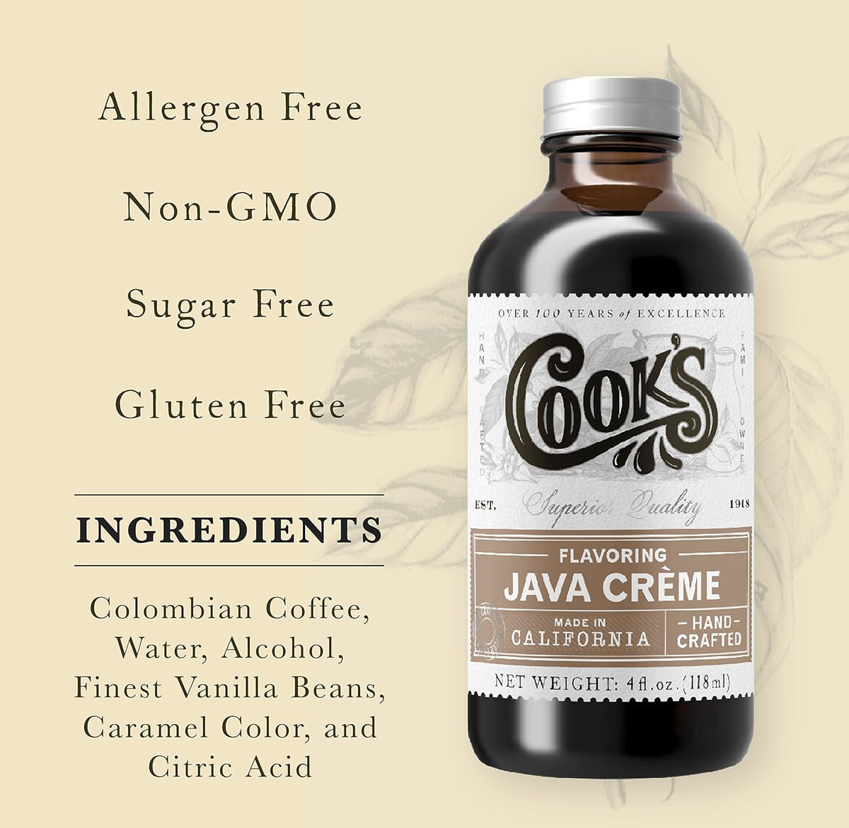 Cook's Java Creme Flavor 4 oz