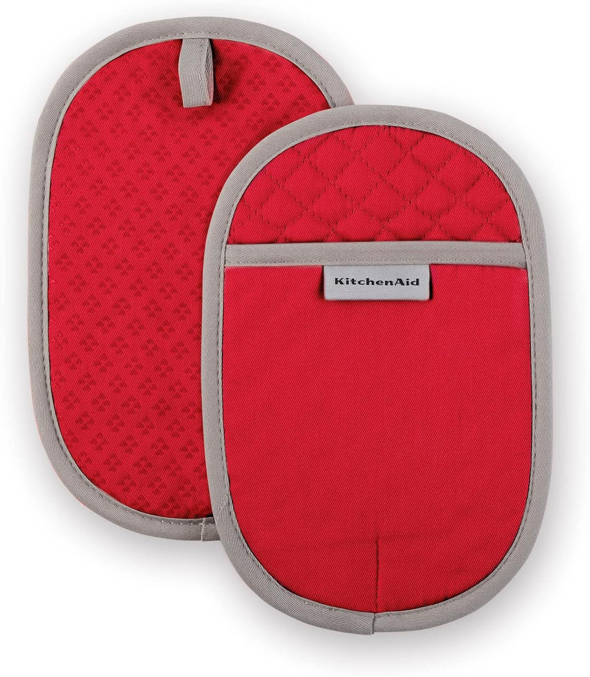 KitchenAid Asteroid Pot Holder 2-Pack Set, Fire Red, 6.5"x10"