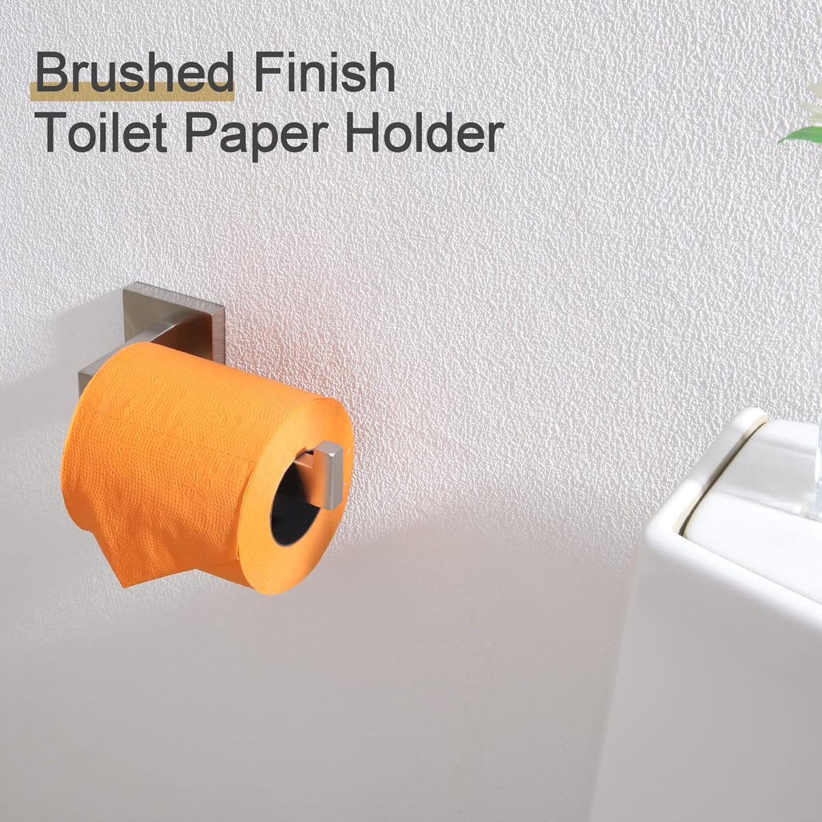 KOKOSIRI Toilet Paper Roll Holder Brushed Nickel Toilet Paper Holder Stainless Steel for Kitchen Bathroom Dispenser Wall Mounted, B2003BR