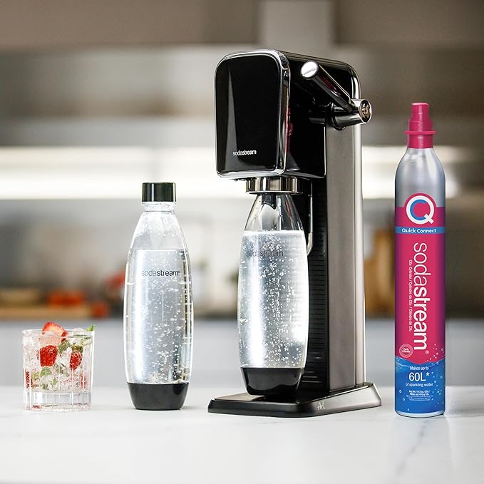 SodaStream CO2 Gas Refill Pack - 2 Cylinders, Pink CQC System - Use box to return your empty cylinders and earn an Amazon.com Gift Card - Compatible with Terra, ART, E-Terra, Aqua Fizz and others