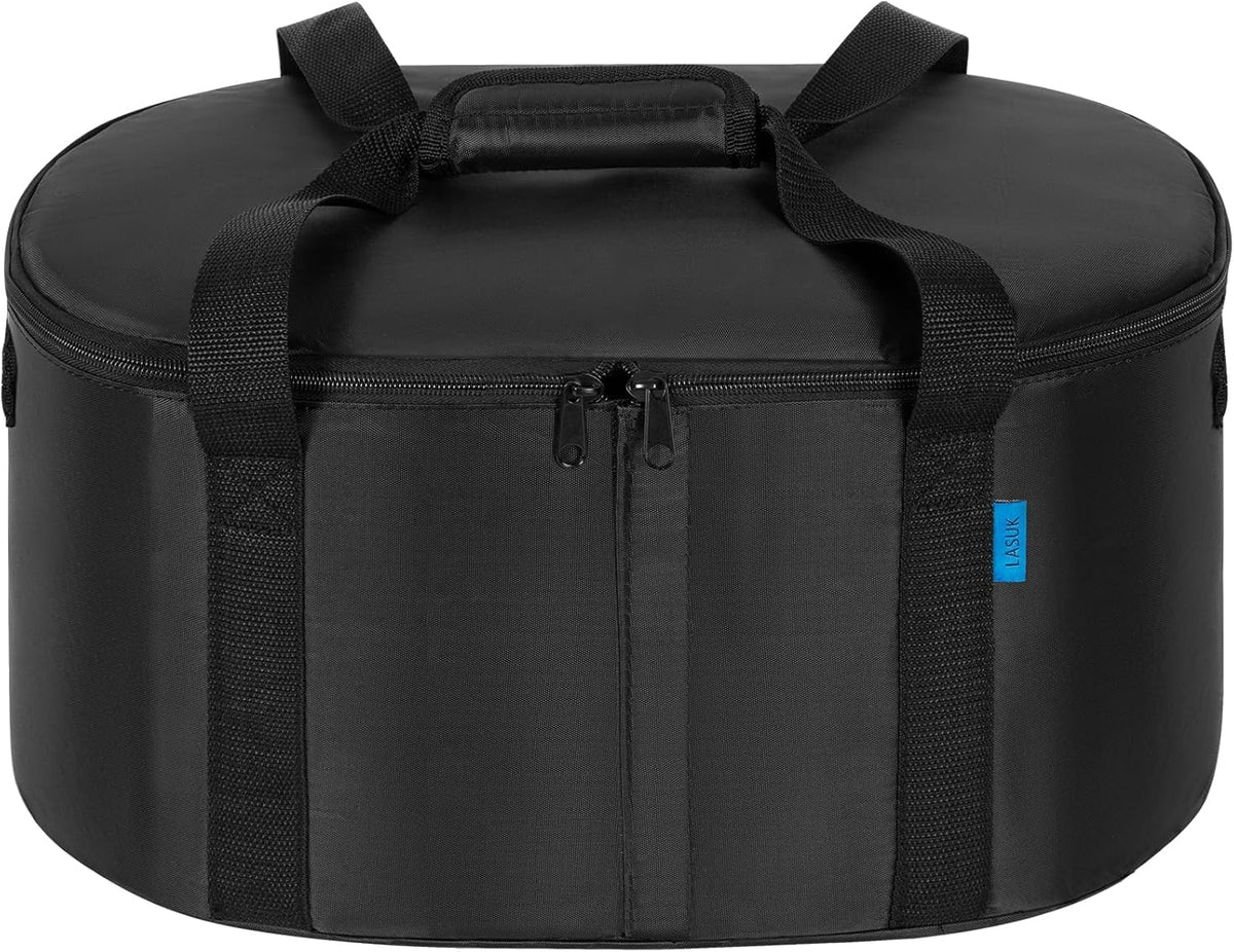Portable Slow Cooker Travel Bag, Isulated Carrier Case Tote for 4-8 Quart Crock Carrier Compatible with Else Brands, Internal Mesh Net Holds Pot in Place, For Travel, Outdoor, Picnic, Black