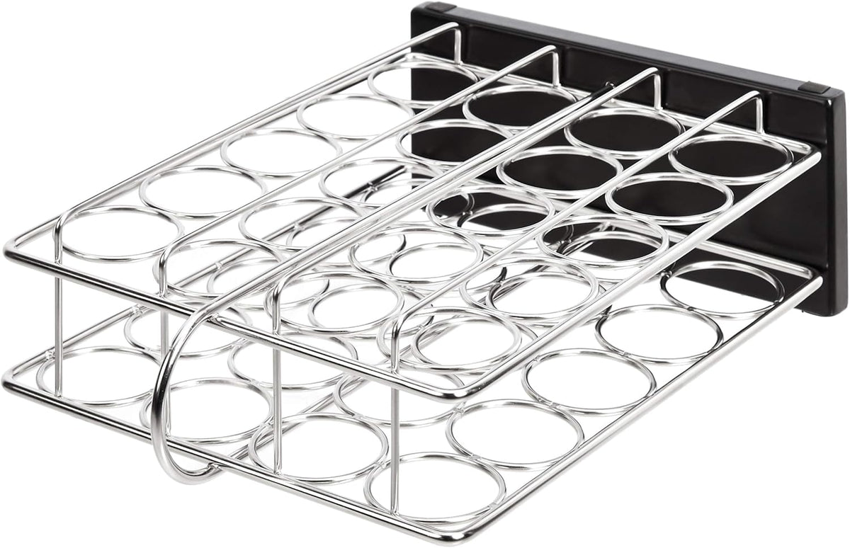 Amazon Basics 20 Jars Spice Organizer Rack, Silver