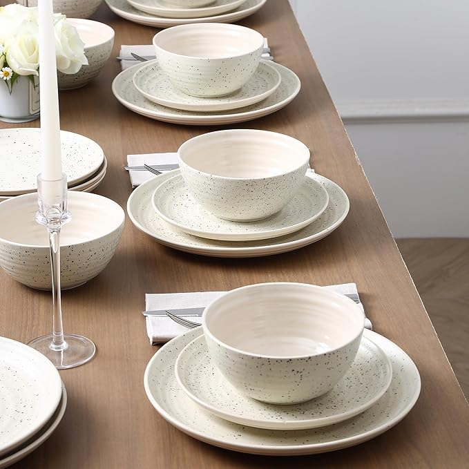 Stone Lain Dua 4-Piece Bowl Set Stoneware, White