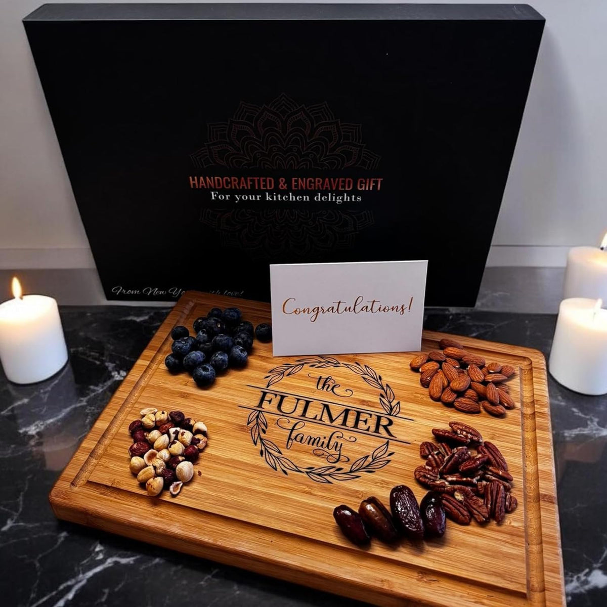 Handmade Personalized Cutting Board - Wedding, New Home, and Bridal Shower Gifts - Engraved Charcuterie Boards