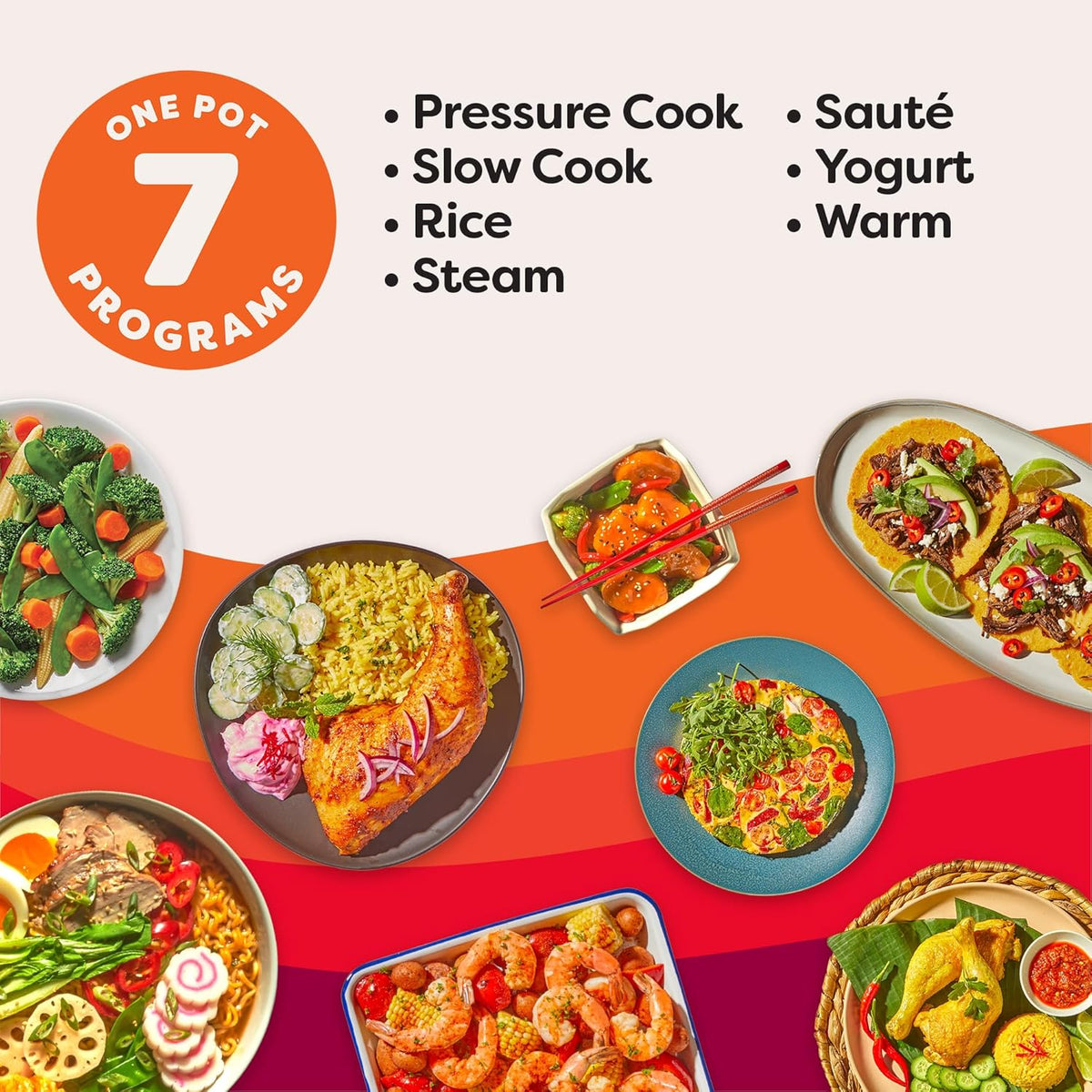 Instant Pot Duo 7-in-1 Electric Pressure Cooker, Slow Cooker, Rice Cooker, Steamer, Sauté, Yogurt Maker, Warmer & Sterilizer, Includes App With Over 800 Recipes, Stainless Steel, 8 Quart