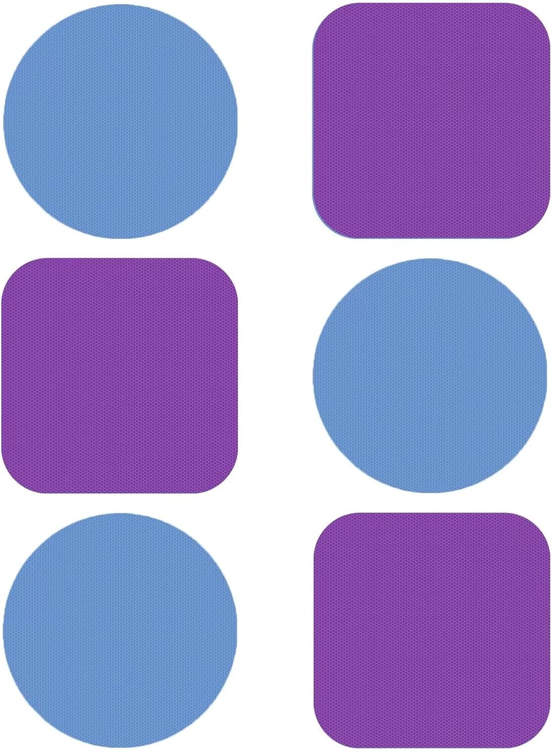 Leezmark 6pcs Jar Opener, Rubber Jar Opener Gripper Pads Kitchen Coasters Multi-function Jar Openers for Seniors with Arthritis Weak Hands(Blue, Purple)