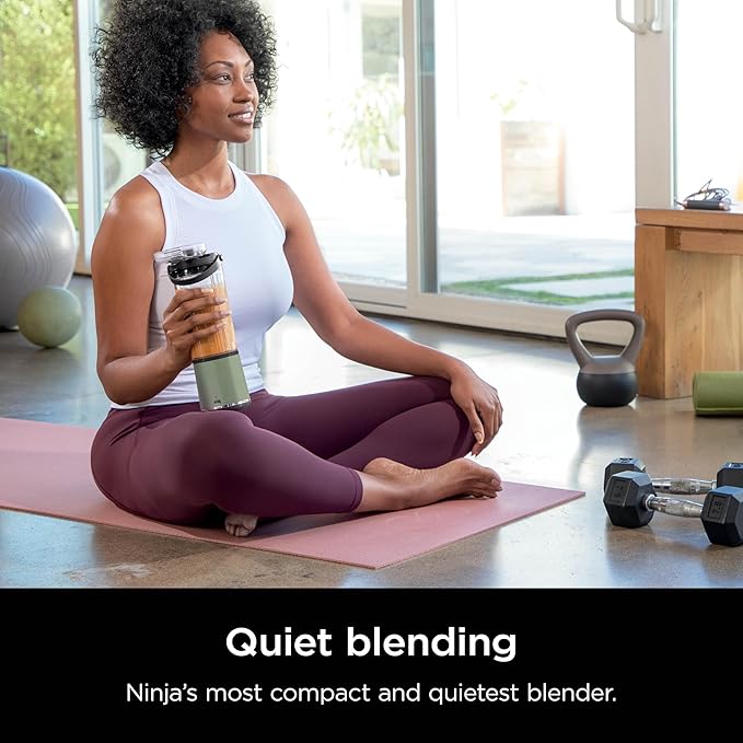 Ninja Blast Portable Blender, Cordless, 18oz. Vessel, Personal Blender For-Shakes and Smoothies, BPA Free, Leakproof-Lid and Sip Spout, USB-C Rechargeable, Dishwasher Safe Parts, Olive Green, BC151OG