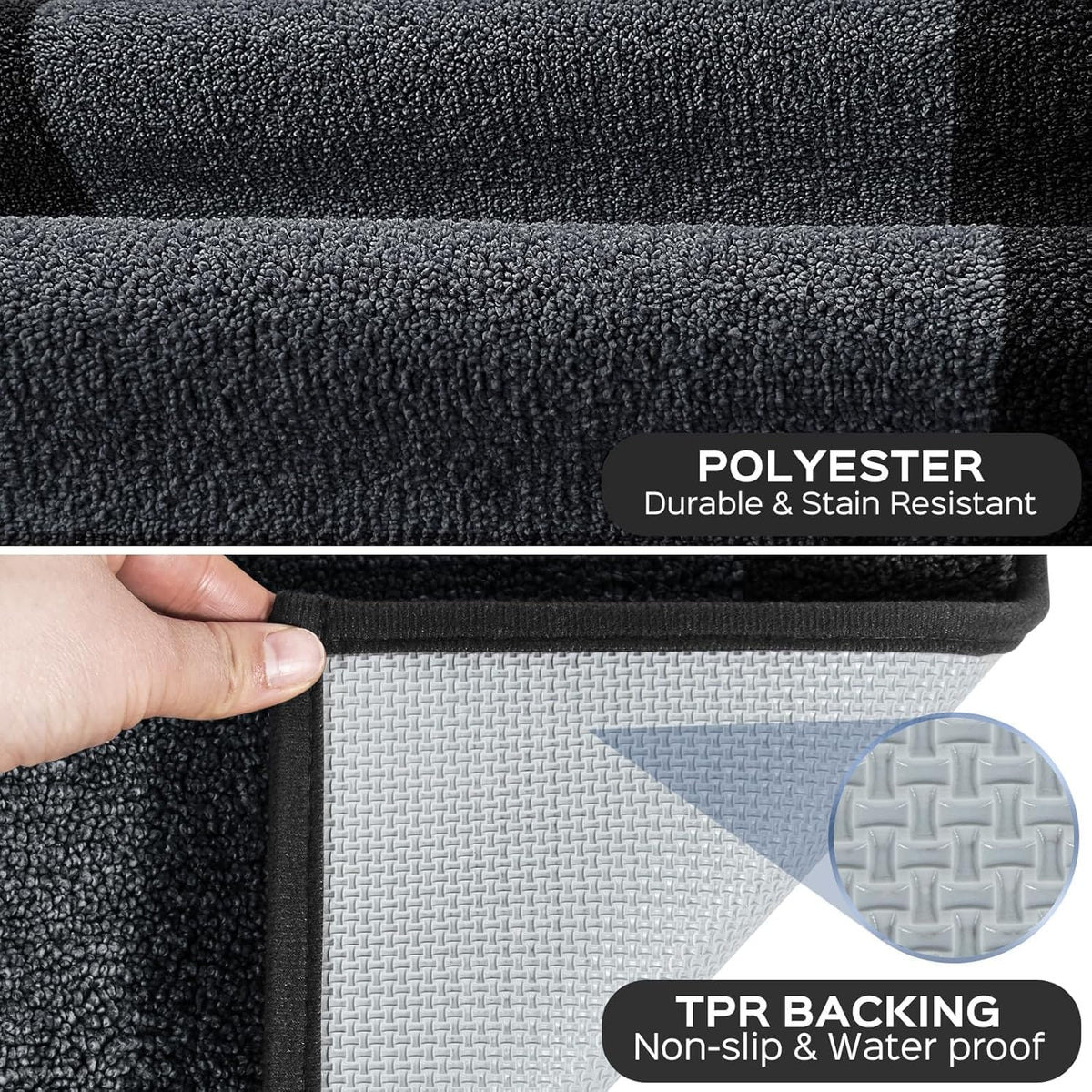 Machine Washable Kitchen Rug 32" x 84", Non Slip Kitchen Mat for Floor, Absorbent Entrance Runner Rug for Bedroom, Hallway, Bathroom, Door (Roll Packing)