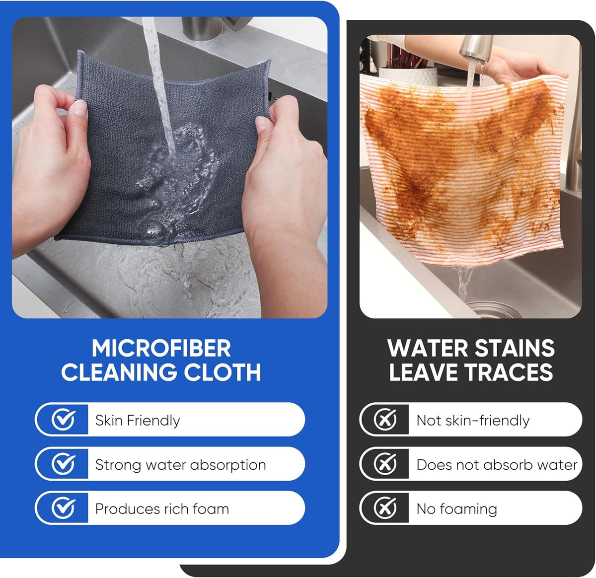 10Pcs New Upgrade 2-Layer Non Scratch Wire Dishcloth,Wire Dishwashing Rag, Non-Scratch Wire Dishwashing Rags for Wet and Dry, Kitchen Cleaning Dish Rags for Cookware,Sinks, Dishes,Stove