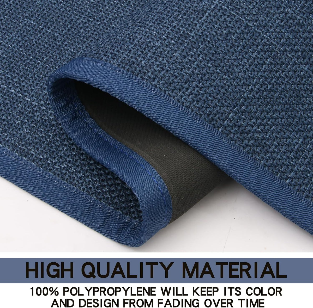 Kitchen Mat Set of 2 PCS, Cushioned Non Slip Rugs for Kitchen Floor, Absorbent Runner Comfort Standing Mats Washable for Kitchen, Office, Home (Dark Blue, 17.3"x47"+17.3"x30")