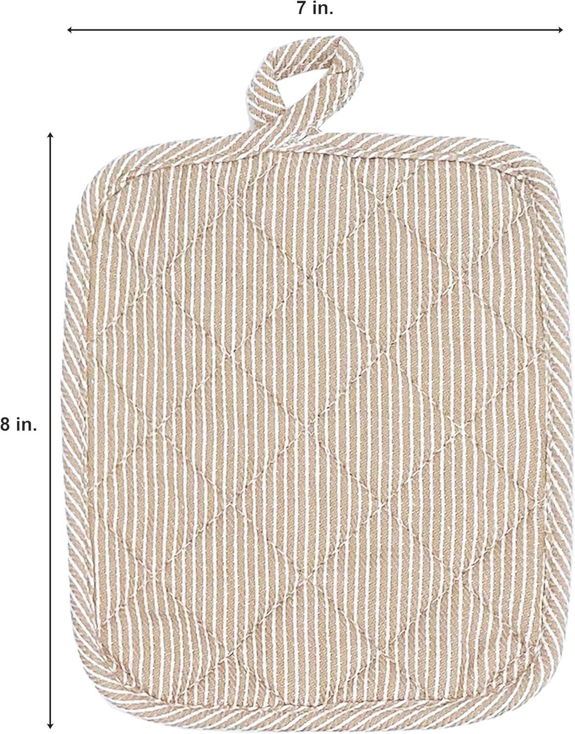 American Linen Pot Holders, Hot Pads, Table Pads for Kitchen and Dining Table, Non Slip Heat Resistant Hot Pot Holder (Beige, 4 Pack)