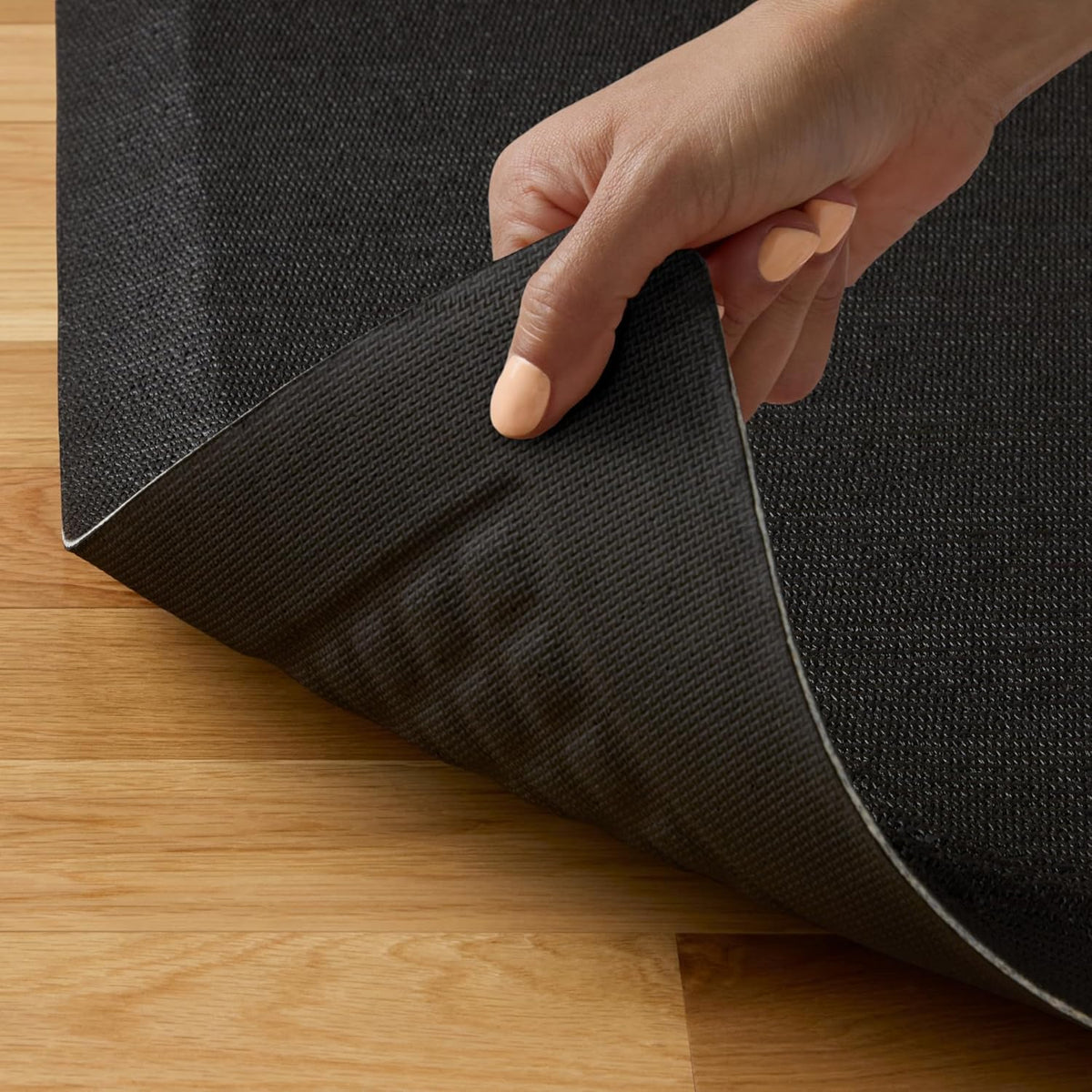KITCHENAID Gourmet Series Kitchen Comfort Gel Mat, Woven Texture, Matte Black, 20"x39"