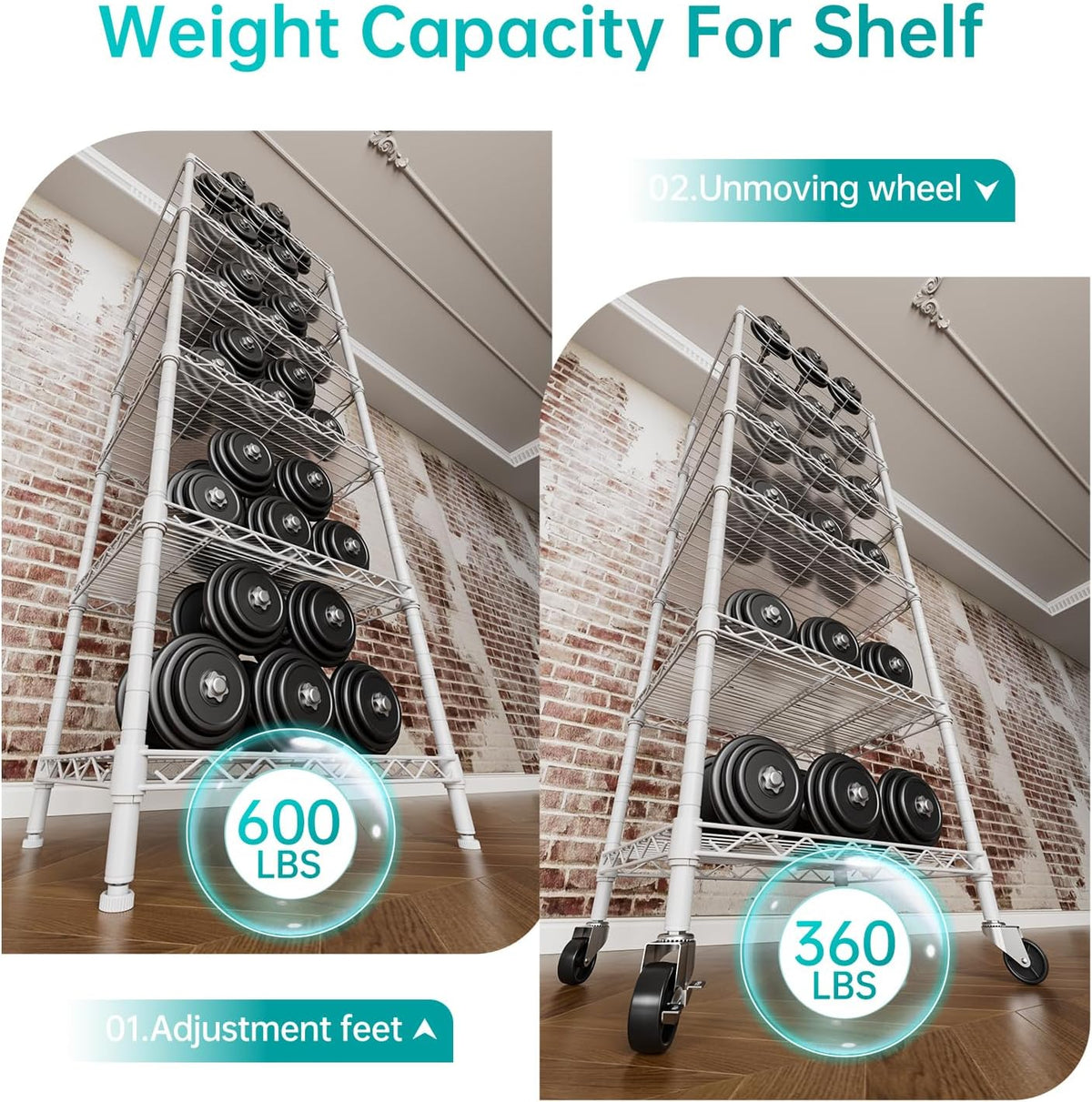 SINGAYE 6 Small Wire Shelves Kitchen Pantry Close Home Organizers and Storage Bathroom Shelf Laundry Room Organization Adjustable Book Metal Garage Shelving Unit
