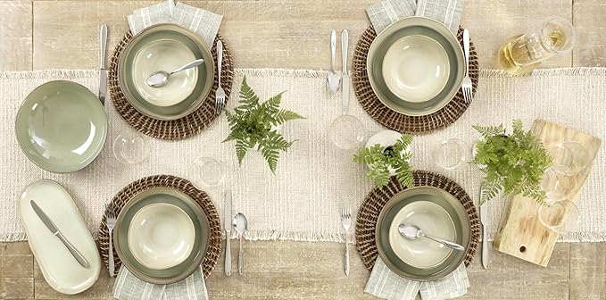 Oneida 897206 Organic Shades 2-Piece Serving Set, Green