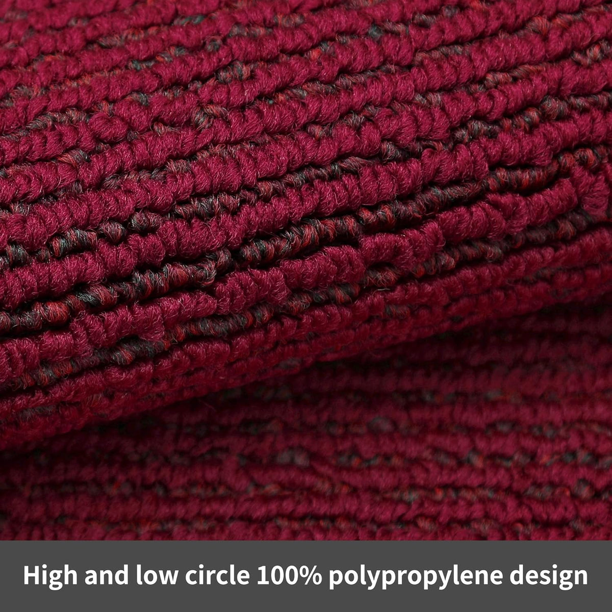 COSY HOMEER 24x35 Inch/24X60 Inch Kitchen Rug Mats Made of 100% Polypropylene Strip TPR Backing 2 Pieces Soft Kitchen Mat Specialized in Anti Slippery and Machine Washable,Red