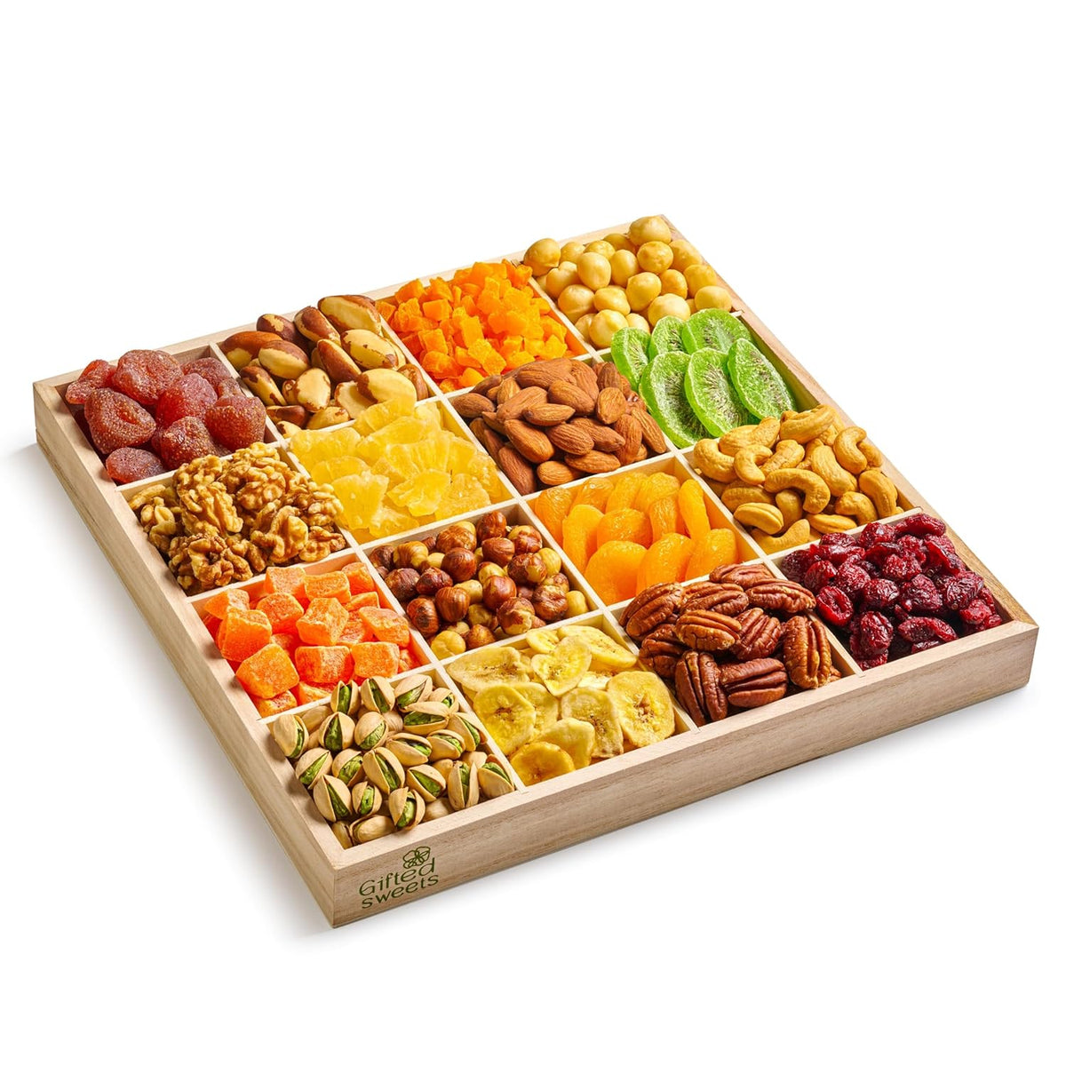 Nuts & Dried Fruit Gift Basket - XX- Large 16 Assortment of Sweet & Roasted Salted Nuts & Dried Fruit - Assorted Food Gift Box Birthday, Family, Sympathy, Men & Women