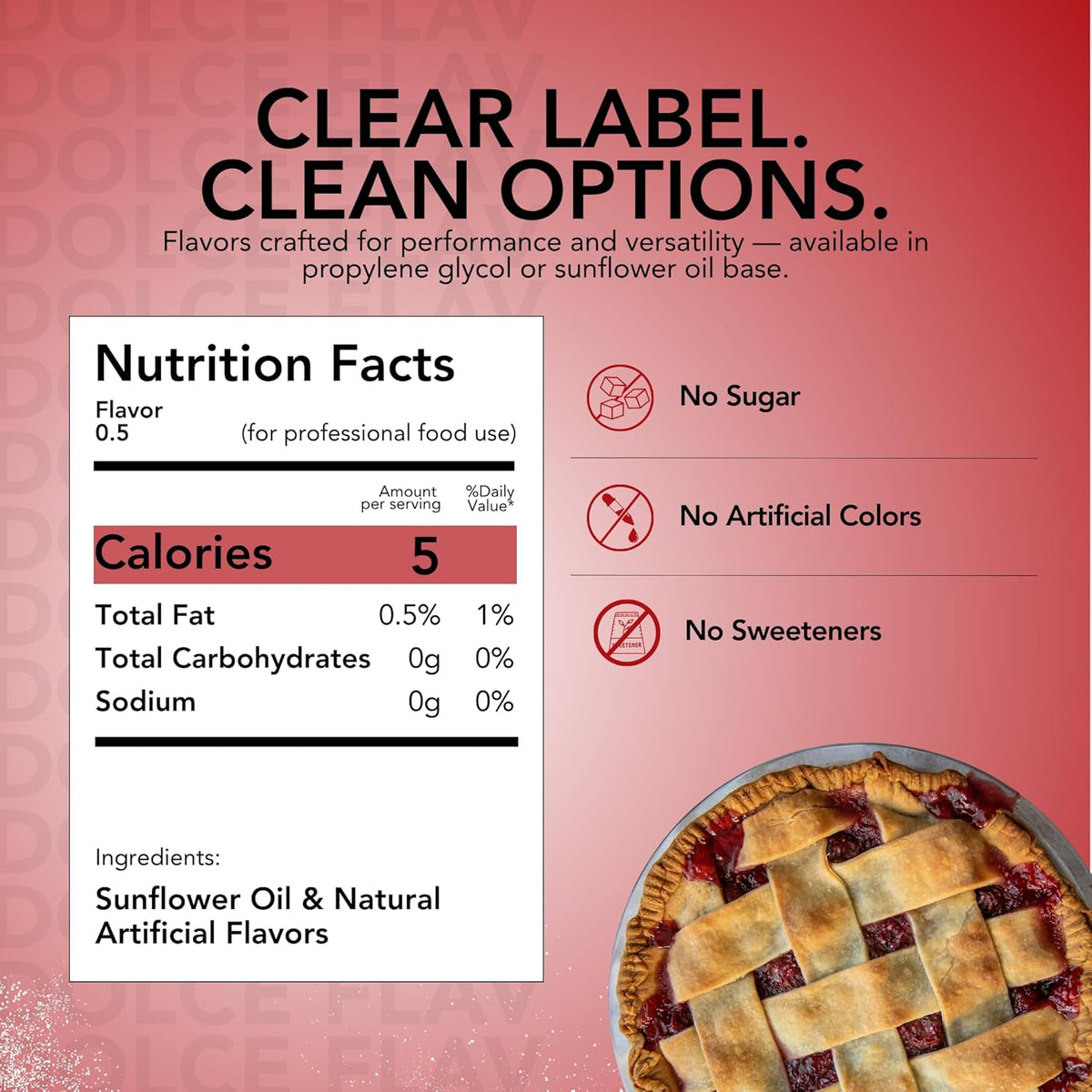 Dolce Flav Cherry Extract – 2 Ounce Oil-Soluble Kosher, Sugar-Free, Concentrated Fruity Flavor for Candy, Chocolates & Desserts, Includes Measured Dropper, Pack of 2