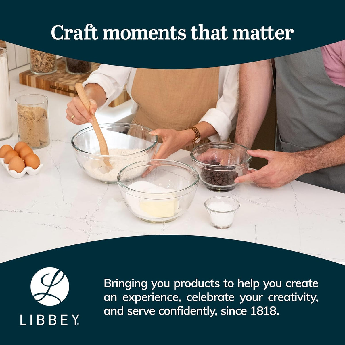Libbey Baker’s Basics 8-Piece Cupcake Party Glass Baking Dish Set with Lids, Round Small Glass Bowls, Prep Bowls for Cupcakes, Mini Pot Pies, and More