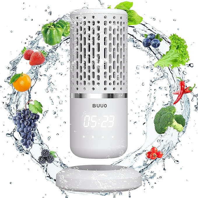 Fruit and Vegetable Washing Machine - Electric Rice Cleaner with Faster Electrolytic Water and Large Reaction Area, Kitchen Ideas for Cleaning Fruit,Veggie,Rice,Tableware