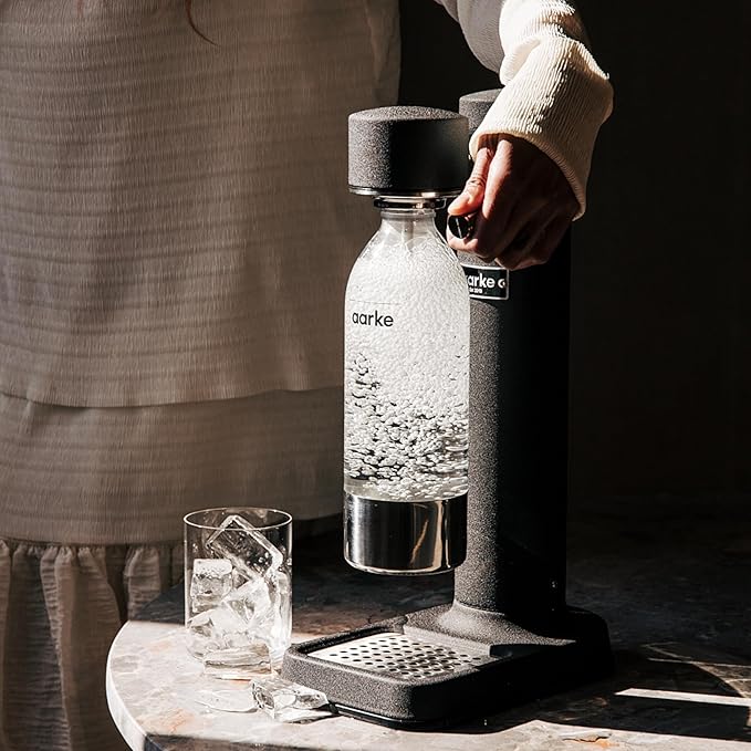 aarke - Carbonator III Premium Carbonator-Sparkling & Seltzer Water Maker-Soda Maker with PET Bottle (Matte Black)