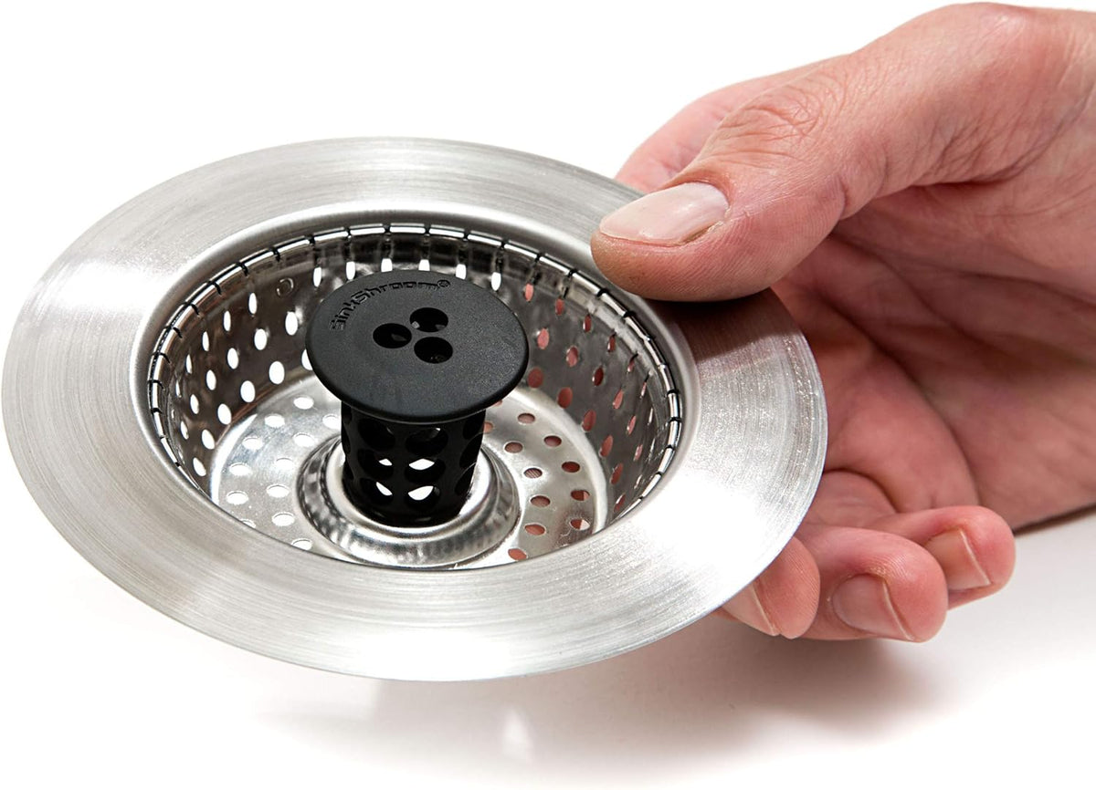 SinkShroom Revolutionary Clog-Free Sink Strainer Basket with Stopper, Stainless Steel