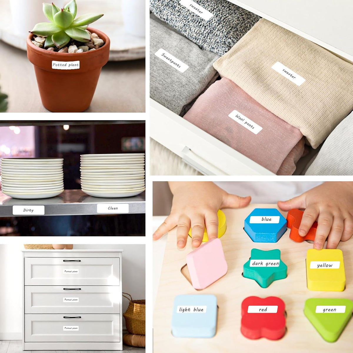 1980 Pcs Blank File Folder Labels 0.5x1.75 Inch Writable Name Tag Stickers White Name Filing Envelopes Label Stickers Small Address Labels for Office Document File Classification