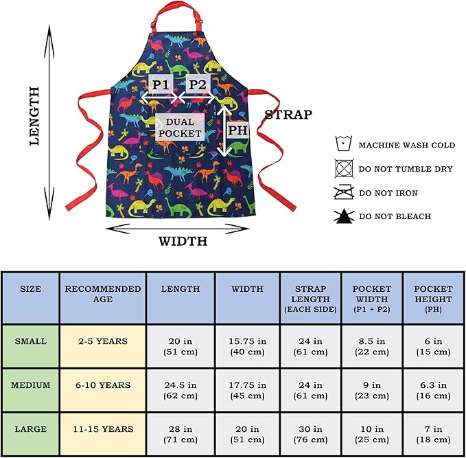 Kids Apron - cooking, gardening, artist, painting, cleaning, baking, pottery, chef, kitchen - gift boys, girls