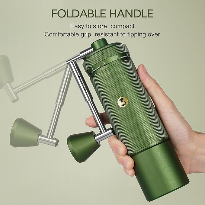 TIMEMORE S3 Manual Coffee Grinder with External Adjustment and Stainless Steel Patented Burr，Hand Coffee Grinder High Presicion Premium Expresso Coffee Grinder Chestnut S3 - Green