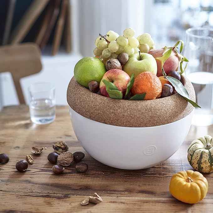 Emile Henry Deep Food Storage Bowl, 10.6 x 7.3in, Burgundy