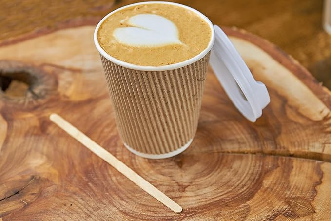 Makerstep Birch Wood Coffee Stirrers, 7 Inch Coffee Stir Sticks (1000 Pack) Eco-friendly, Sturdy Wooden Sticks. Splinter Free, Round End. Great For Your Coffee Nook