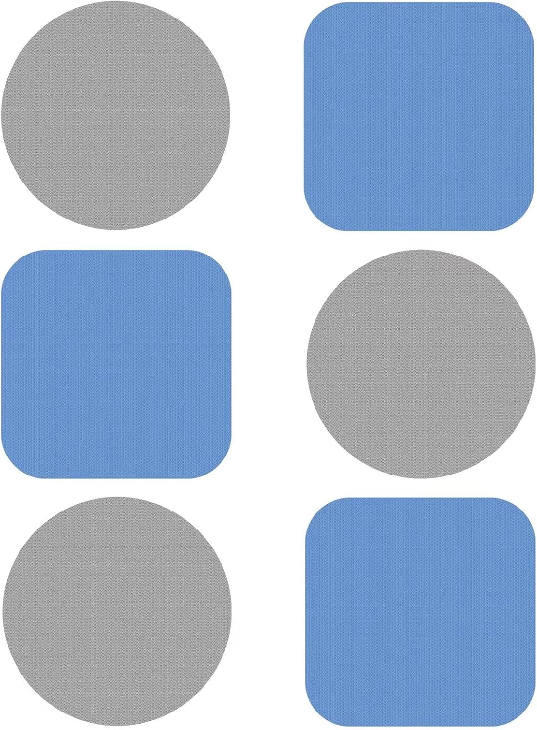Leezmark 6pcs Jar Openers, Rubber Jar Opener Gripper Pads Kitchen Coasters Multi-function Jar Opener for Seniors with Arthritis Weak Hands(Gray, Blue)