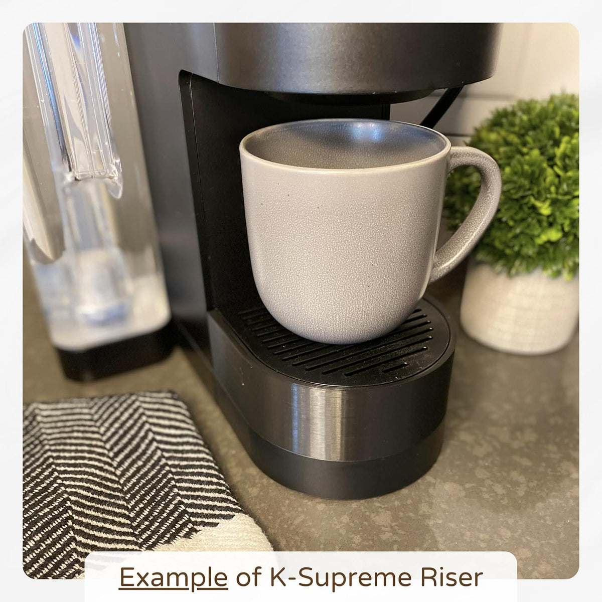 Drip Tray Mug/Cup Riser Made for the Keurig to Reduce Splashes - Riser Only (Gray, K-Mini 1.7 Inches Tall)